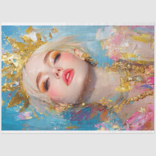 女性の歴史月抽象芸術クイーンデクページ 薄葉紙 (正面)