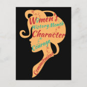 女性の歴史月間キャラクター勇気のコミットメント ポストカード (正面)