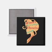 女性の歴史月間キャラクター勇気のコミットメント マグネット (正面/裏面)