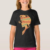 女性の歴史月間キャラクター勇気のコミットメント Tシャツ (正面)