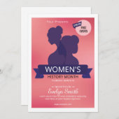 女性の歴史月間招待状チラシ 招待状 (正面/裏面)