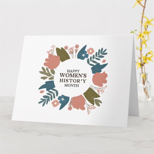 女性の歴史月間 カード (黄色い花)