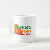 女性の歴史月間 コーヒーマグカップ (正面左)