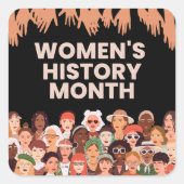 女性の歴史月間 スクエアシール (正面)