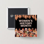 女性の歴史月間 缶バッジ (正面&裏面)