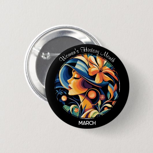 女性の歴史月間 缶バッジ (正面&裏面)