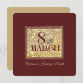 女性の歴史月2025年3月8日 招待状 (正面/裏面)