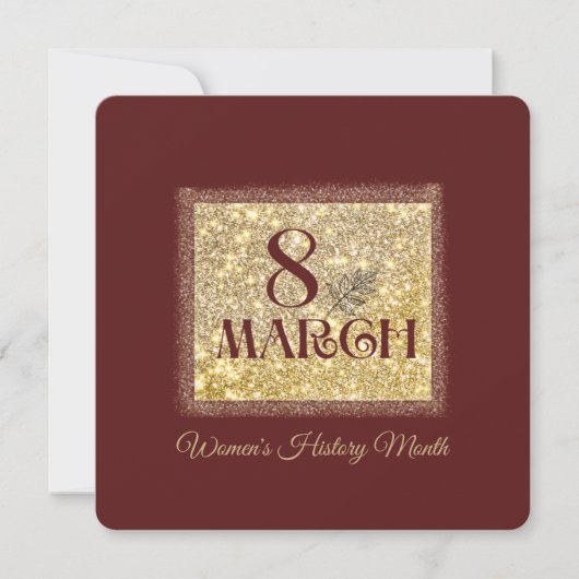 女性の歴史月2025年3月8日 招待状 (正面)