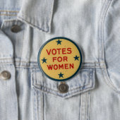 女性の歴史的な星選挙権Pinのための投票 缶バッジ (インサイチュ)