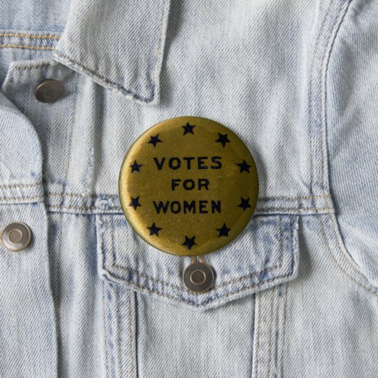 女性の歴史的な星選挙権Pinのための投票 缶バッジ (インサイチュ)