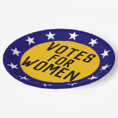 女性の歴史的なsuffragetteピンのための投票 ペーパープレート (アングル)