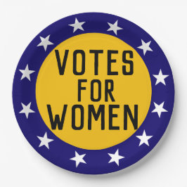 女性の歴史的なsuffragetteピンのための投票 ペーパープレート