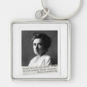 女性の歴史:自由に関するローザルクセンブルク引用文 キーホルダー (正面)