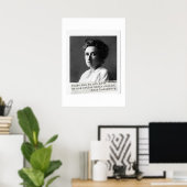 女性の歴史：自由に関するローザルクセンブルク引用文 ポスター (ホームオフィス)