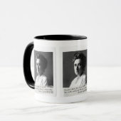 女性の歴史：自由に関するローザルクセンブルク引用文 マグカップ (正面左)