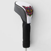 女性の死んだ猫の日愛する砂糖スカル猫Dia ゴルフヘッドカバー (アングル)