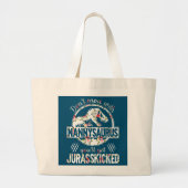 女性の母の日ナニーサウルスフラワークリスマス ラージトートバッグ (正面)