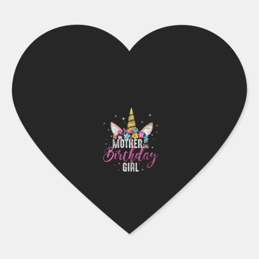 女性の母の誕生日女の子のmommyギフトユニ ハートシール (正面)