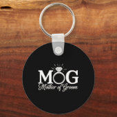 女性の母は新郎モグmogママの結婚バック キーホルダー (正面)