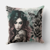 女性の毎日の肯定 クッション (裏面)