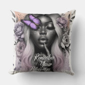 女性の毎日の肯定 クッション (正面)