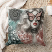 女性の毎日の肯定 クッション (ブランケット)