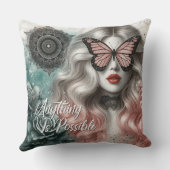 女性の毎日の肯定 クッション (裏面)