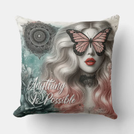 女性の毎日の肯定 クッション