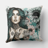 女性の毎日の肯定 クッション (裏面)