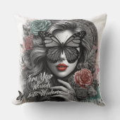 女性の毎日の肯定 クッション (正面)