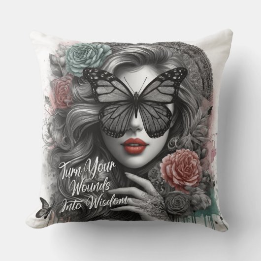 女性の毎日の肯定 クッション (正面)