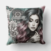 女性の毎日の肯定 クッション (裏面)