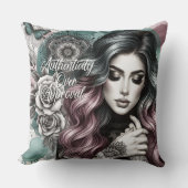 女性の毎日の肯定 クッション (正面)