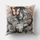 女性の毎日の肯定 クッション (裏面)