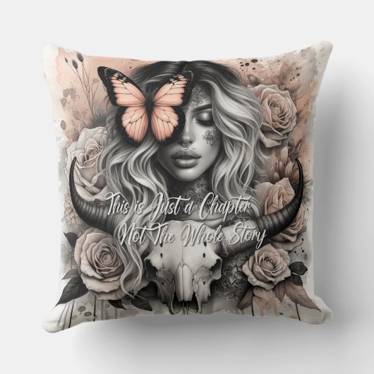 女性の毎日の肯定 クッション (裏面)