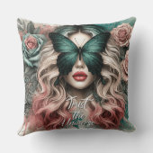 女性の毎日の肯定 クッション (裏面)