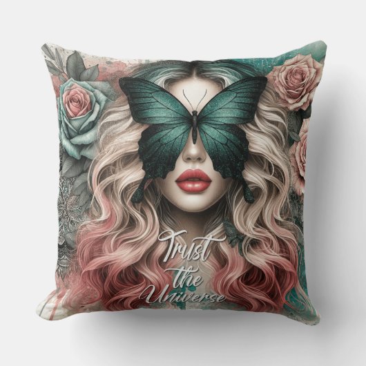 女性の毎日の肯定 クッション (正面)