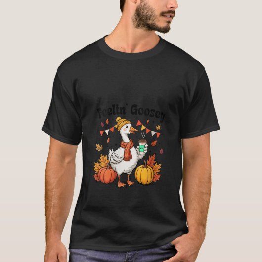 女性の気分は七面鳥のコーヒーラテでハロウィン Tシャツ (正面)