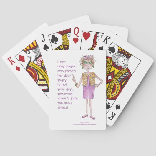 女性の水彩画は一つだけ トランプ (裏面)