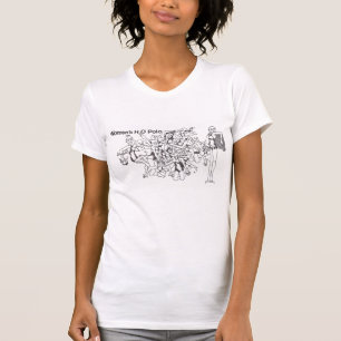 女性の水球のワイシャツ Tシャツ