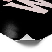 女性の水色のヴィンテージ花女性の日 ポスター (コーナー)