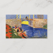 女性の洗濯とアルルのラングロス橋 名刺 (裏面)