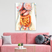女性の消化循環系 キャンバスプリント (インサイチュ (リビング))