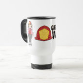 女性の消防士のタンブラー トラベルマグ (正面左)