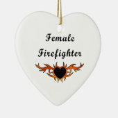 女性の消防士の入れ墨 セラミックオーナメント (右)