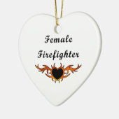 女性の消防士の入れ墨 セラミックオーナメント (左)