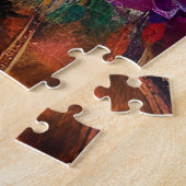 女性の混合メディアコラージュ ジグソーパズル (側面)