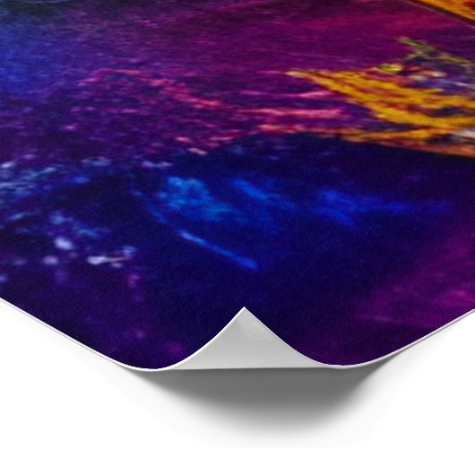 女性の混合メディアコラージュ ポスター (角)