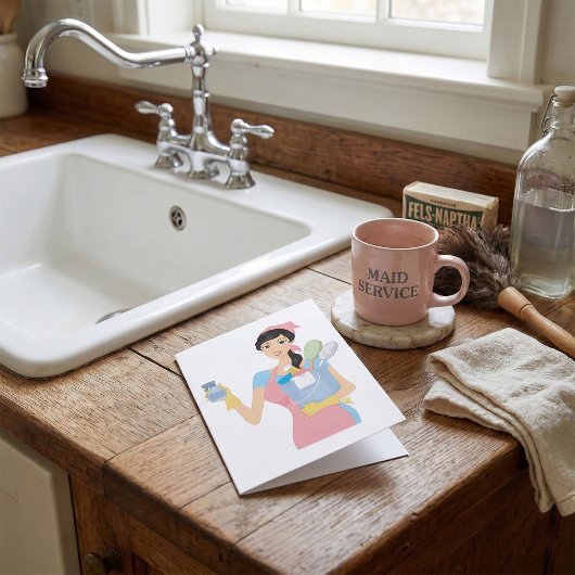 女性の清掃 カード