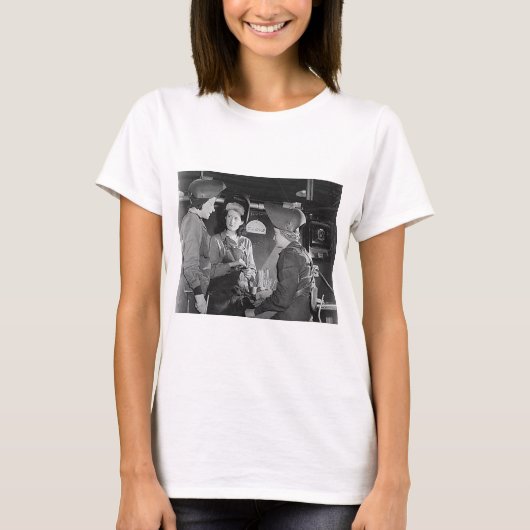 女性の溶接工 Tシャツ (正面)